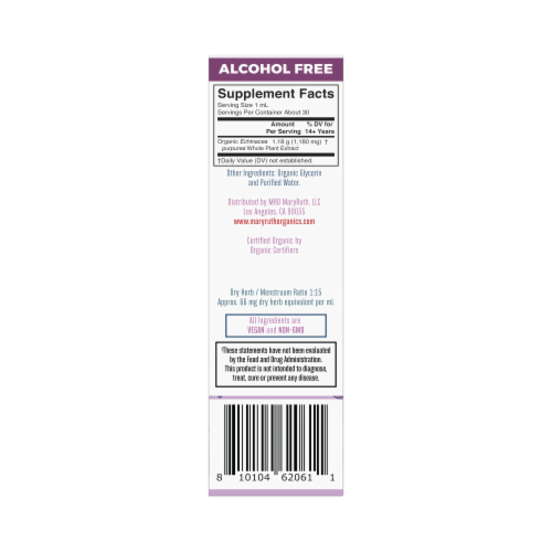 Maryruth's® Organic Echinacea Purpurea Liquid Extract Perspective: left