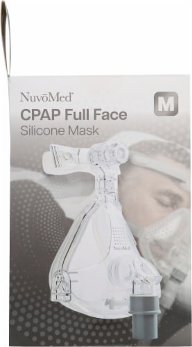 NuvoMed® CPAP Complete Face Silicone Mask Perspective: left