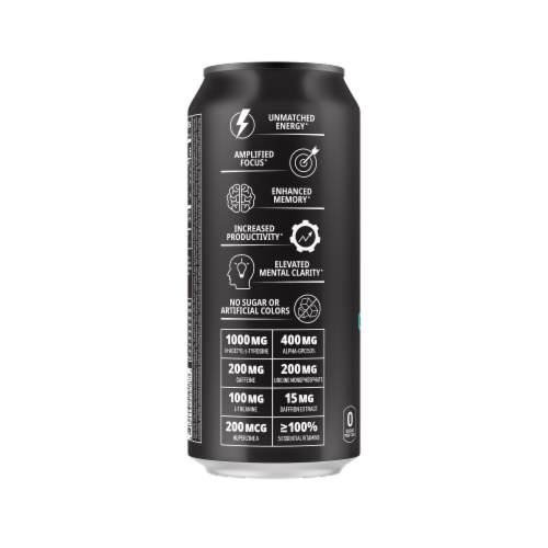 Gorilla Mind® Black Cherry Vanilla Energy Drink Perspective: left