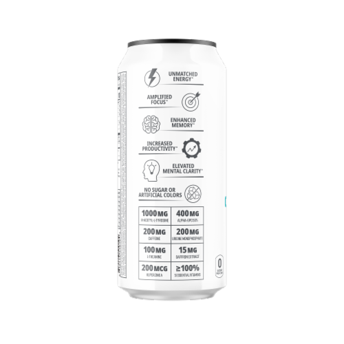 Gorilla Mind® Arctic White Energy Drink Perspective: left