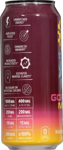 Gorilla Mind Blackberry Lemonade Energy Drink Perspective: left