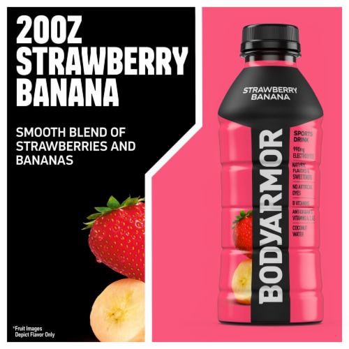 BODYARMOR® Sports Drink Strawberry Banana Bottles Perspective: left
