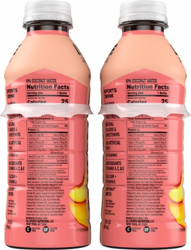 BODYARMOR Lyte Peach Mango Sports Drink Multipack Bottles Perspective: left