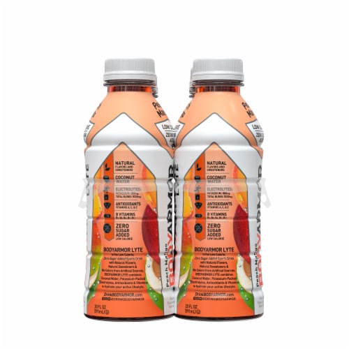 Body Armor Peach Mango Lyte Drink Perspective: left