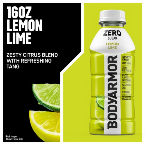 BODYARMOR® Lemon Lime Zero Sugar Sports Drink Bottle Perspective: left