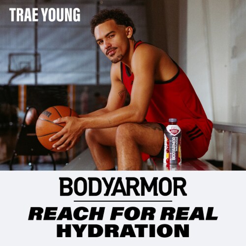 BODYARMOR® Fruit Punch Zero Sugar Sports Drink Bottle Perspective: left