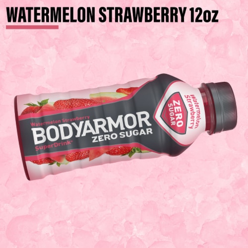 BODYARMOR® Watermelon Strawberry Zero Sugar Sports Drink Bottles Perspective: left
