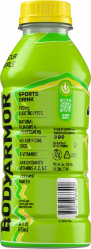 Bodyarmor Dude Perfect Sour Apple Bottle Perspective: left