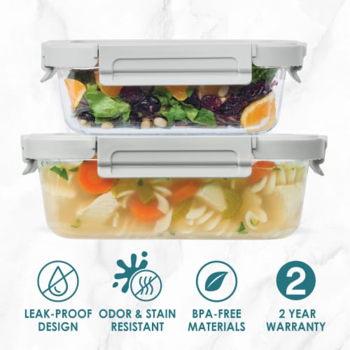 Bentgo® Leak-Proof Glass Food Storage Set Perspective: left