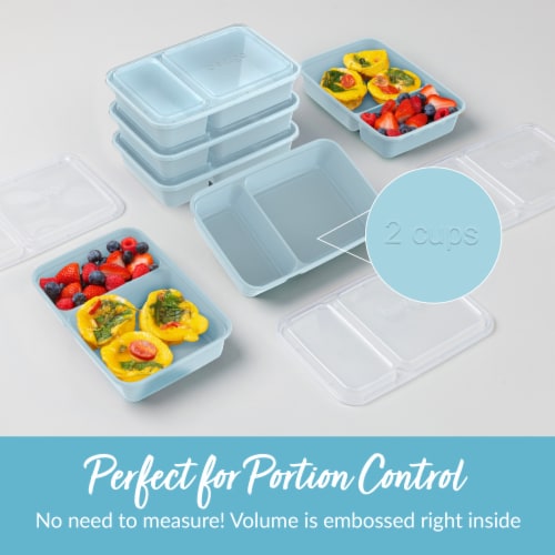 Bentgo® Prep 2-Compartment Container - Sky Perspective: left