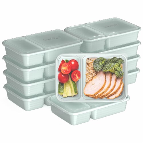 Bentgo® Prep 2-Comparment Container - Mint Perspective: left