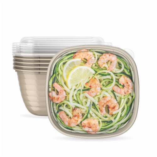 Bentgo® Prep One Compartment Meal Bowls With Lids - Champagne Perspective: left