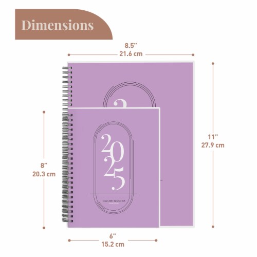 Rileys 2023 Weekly Planner - Annual Weekly & Monthly Agenda Planner (8 x 6", Lilac) Perspective: left