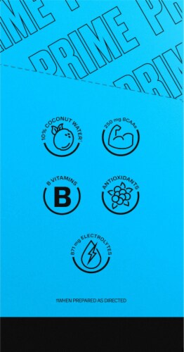 Prime Blue Raspberry Hydration Sticks Perspective: left