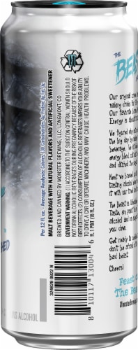 Monster The Beast Unleashed White Haze Flavored Hard Beverage Single Can Perspective: left