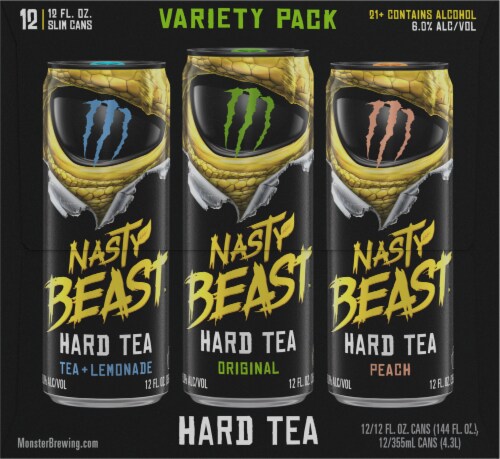 Monster Nasty Beast™ Hard Tea Variety Pack Cans, 12 cans