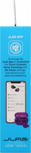 JLab® Audio Go Pop ANC True Wireless Earbuds - Purple Perspective: left