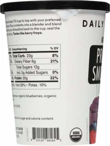 Daily Harvest Mixed Berry Protein Smoothie Perspective: left