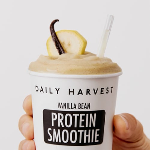 Daily Harvest Vanilla Bean Protein Smoothie Perspective: left
