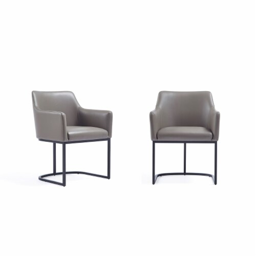 Manhattan Comfort Modern Serena Dining Armchair Upholstered in Leatherette with Steel Legs in Cream Manhattan Comfort Modern Serena Dining Armchair Upholstered in Leatherette with Steel Legs in Cream