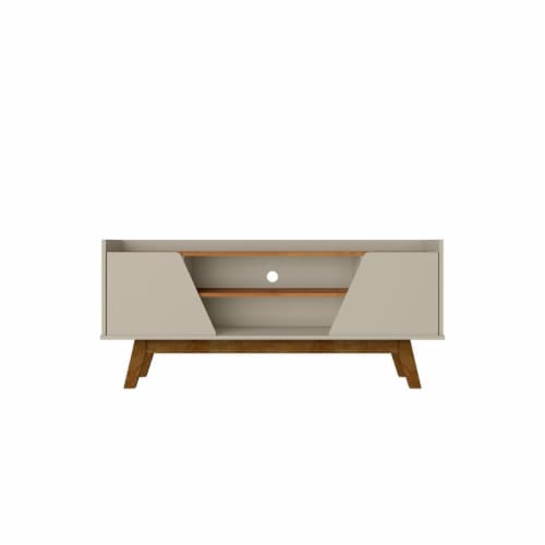 Manhattan Comfort Mid-Century Modern Marcus 53.14 TV Stand with Solid Wood Legs in Matte Black Manhattan Comfort Mid-Century Modern Marcus 53.14 TV Stand with Solid Wood Legs in Matte Black