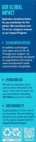 Liquid I.V.® Hydration Multiplier® Electrolyte Arctic Raspberry Drink Mix Packets Perspective: left