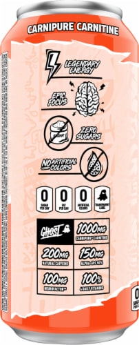Ghost Energy Peaches Zero Sugar Perspective: left
