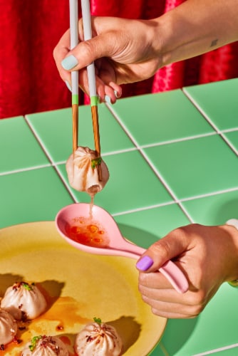 MILA™ Soup Chicken Dumplings Perspective: left