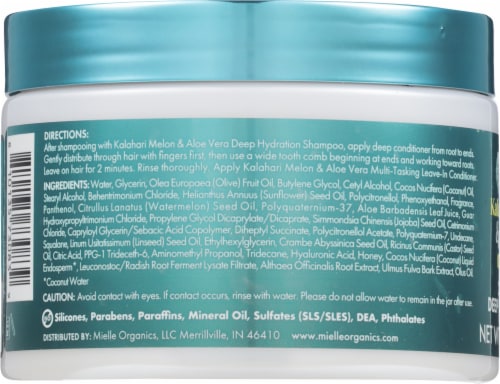 Mielle® Kalahari Melon & Aloe Vera 2-Minute Deep Conditioner Perspective: left