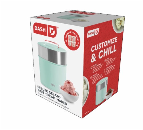 Dash Deluxe Gelato & Ice Cream Maker - Aqua Perspective: left