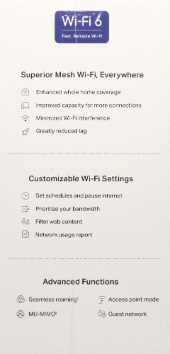 TP Link Deco™ AX1500 Whole Home Mesh Wi-Fi 6 System Perspective: left