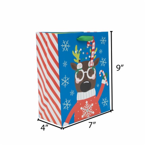 Seasonal Celebrations Reindeer Gift Bag Perspective: left