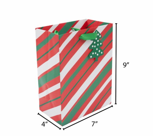 Seasonal Celebrations Bias Stripe Gift Bag Perspective: left