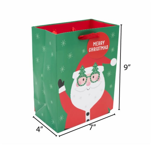 Seasonal Celebrations Santa Wave Value Cub Gift Bag Perspective: left