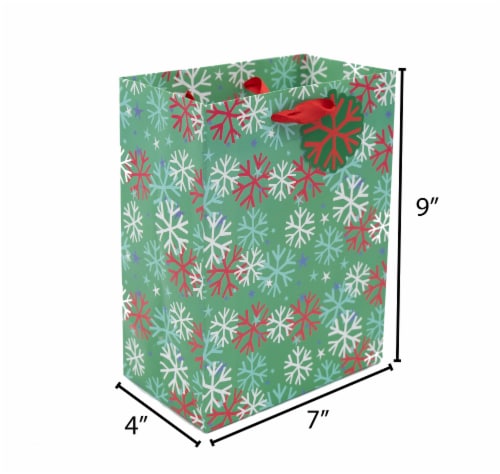 Seasonal Celebrations Snowflakes Value Cub Gift Bag Perspective: left