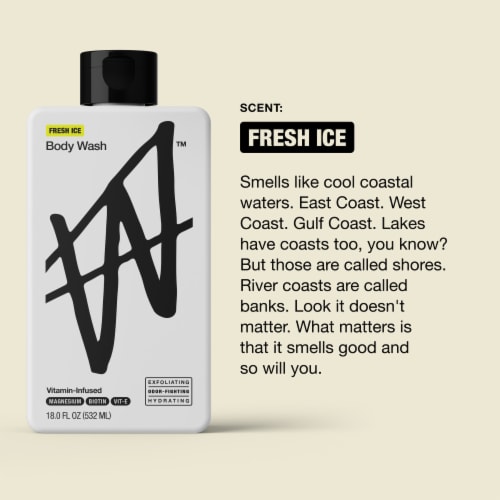 W by Jake Paul Exfoliating Body Wash Fresh Ice Perspective: left