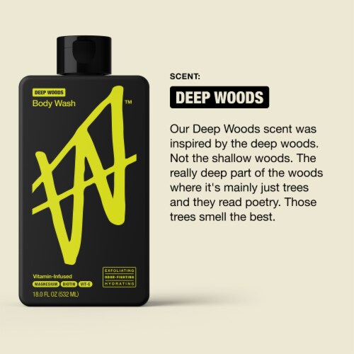 W by Jake Paul Exfoliating Body Wash Deep Woods Perspective: left