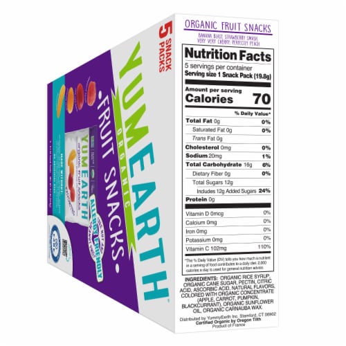 Yum Earth® Organic Favorites Fruit Snacks Perspective: left