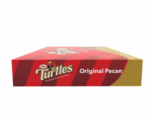 DeMets® Original Pecan Turtles® Holiday Candy Gift Box Perspective: left