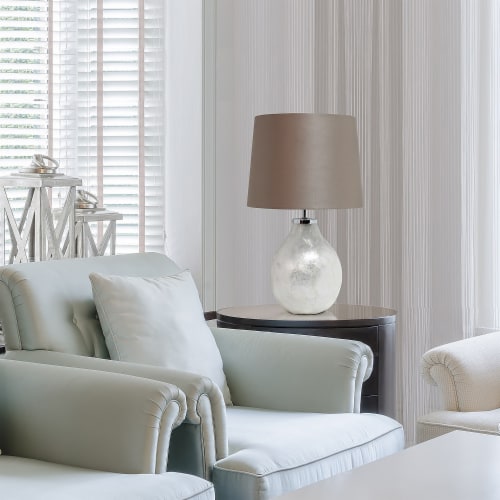 Simple Designs Incandescent Table Lamp Pearl LT3304-PRL Perspective: left