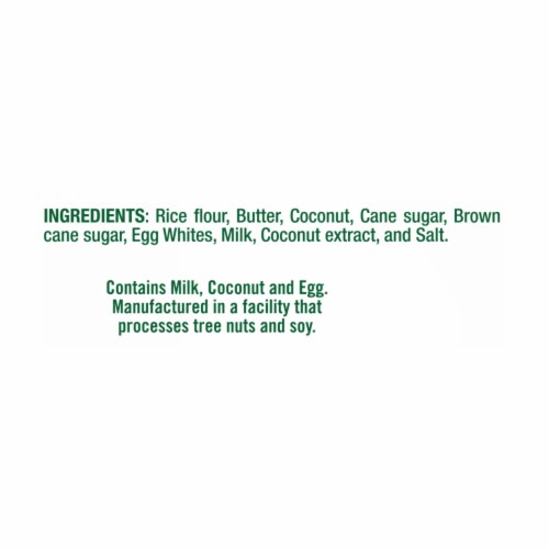 Tate'S Bake Shop® Gluten Free Coconut Crisp Cookies Gluten Free Cookies Perspective: left