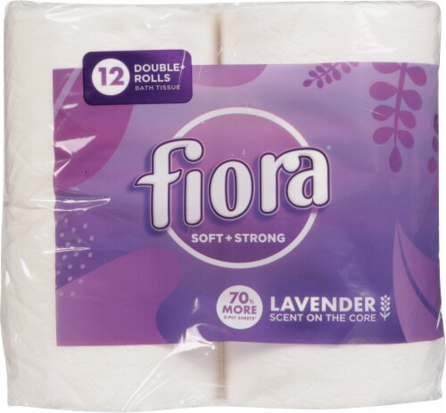 Fiora Soft Strong Lavender Scent Double Roll Bath Tissue Perspective: left