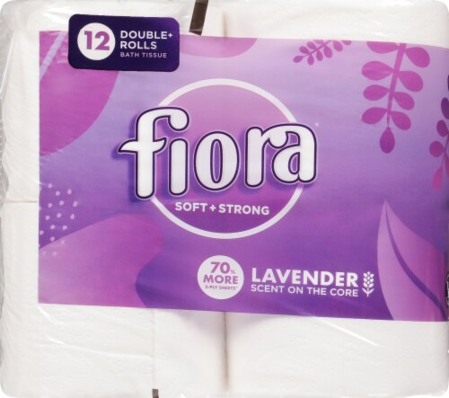 Fiora® Lavender Scented Soft + Strong 2-Ply Toilet Paper Perspective: left