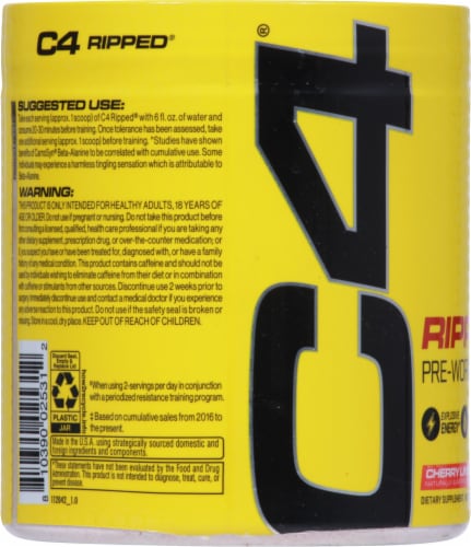 Cellucor C4® Cherry Limeade Ripped Pre-Workout Dietary Supplement Perspective: left