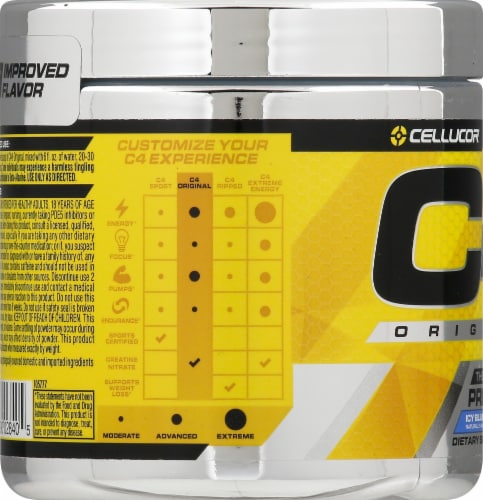 Cellucor® C4® Icy Blue Razz Pre-Workout Dietary Supplement Perspective: left