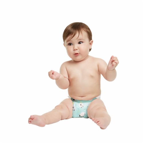 The Honest Company Clean Conscious Diapers Sleepy Sheep Overnight Diapers Size 6 (35+ lbs) Perspective: left