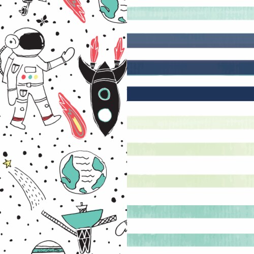 The Honest Co.® Space Travel + Classic Stripes Print Size 4 Diapers Perspective: left