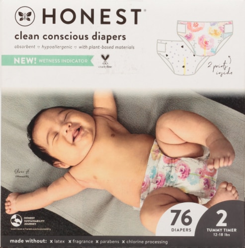 The Honest Company Overnight Baby Diapers, Sleepy Sheep, Size 5, 44 ct 