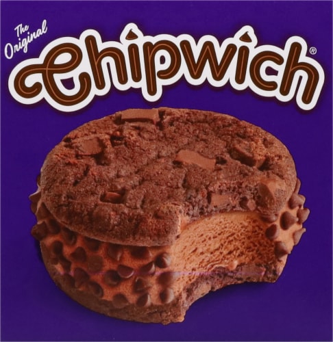 Chipwich® Double Chocolate Chip Ice Cream Cookie Sandwich Perspective: left
