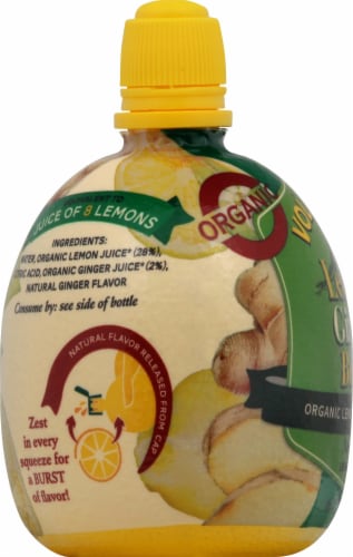 Volcano Organic Lemon & Ginger Juice Perspective: left